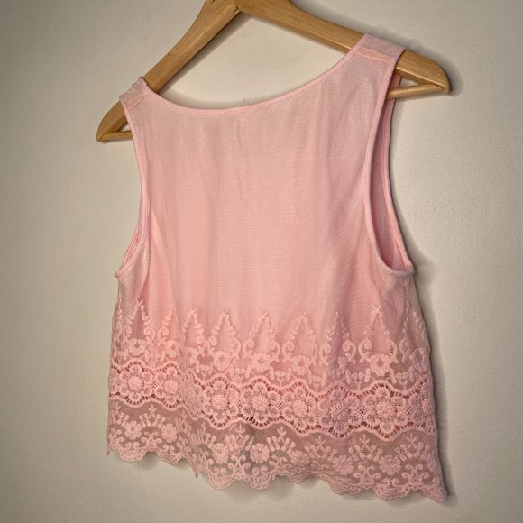 Forever 21 Pink Lace Tank Top - Picture 2 of 7